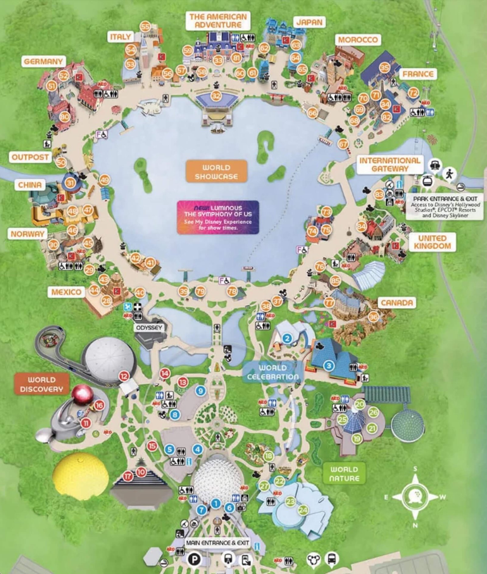 EPCOT-Map-2023 EPCOT