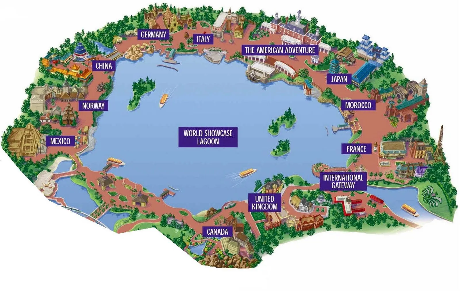 Epcot-Countries-World-Showcase-Map