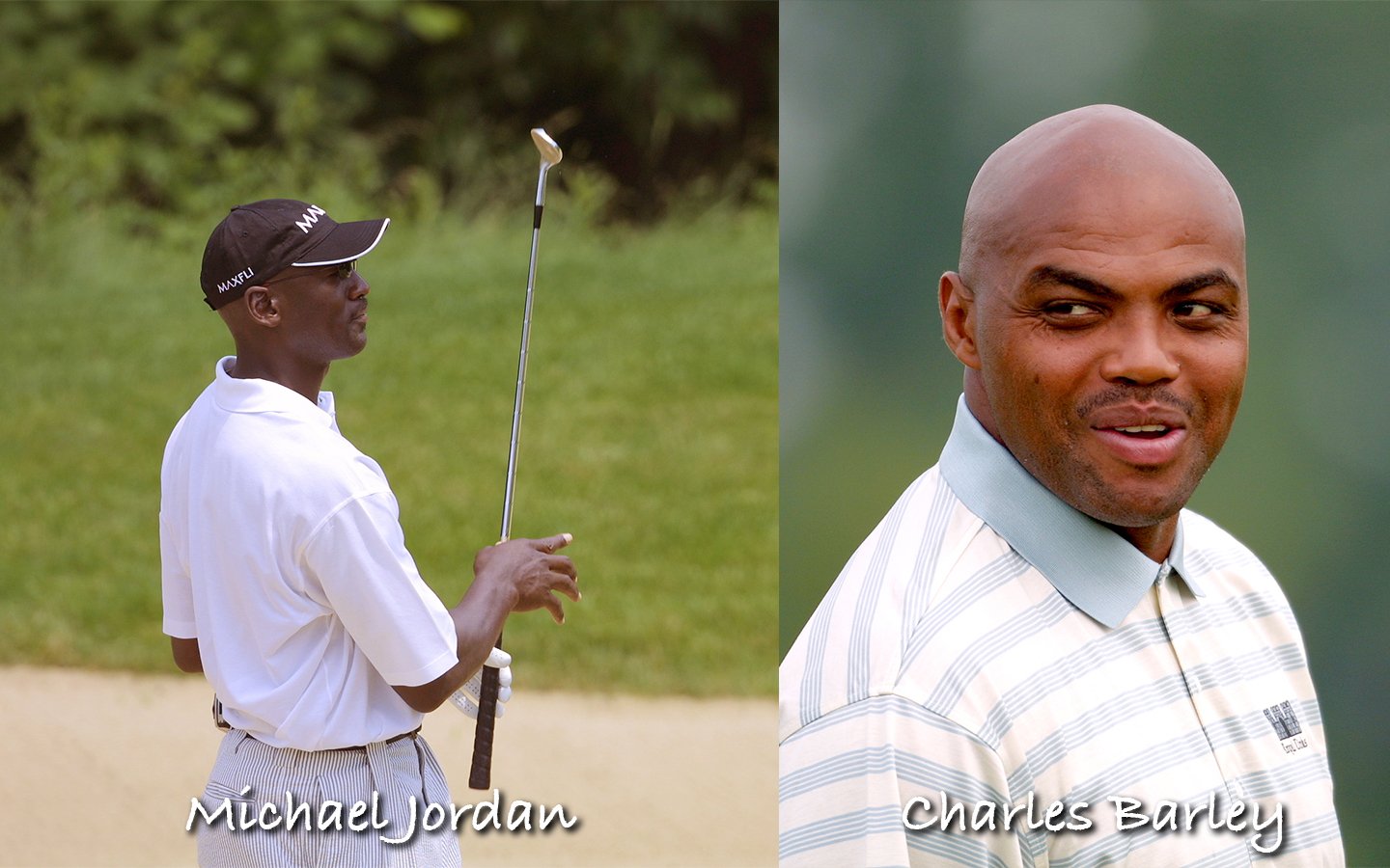 Michael Jordon & Charles Barkley Michael Jordon & Charles Barkley at one of Mario Lemieux's golf events in 2000.